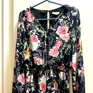 Floral Romper Long Sleeve